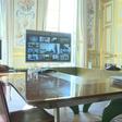 French President Emmanuel Macron takes part in a videoconference with European leaders to try to find a common response to the coronavirus crisis
