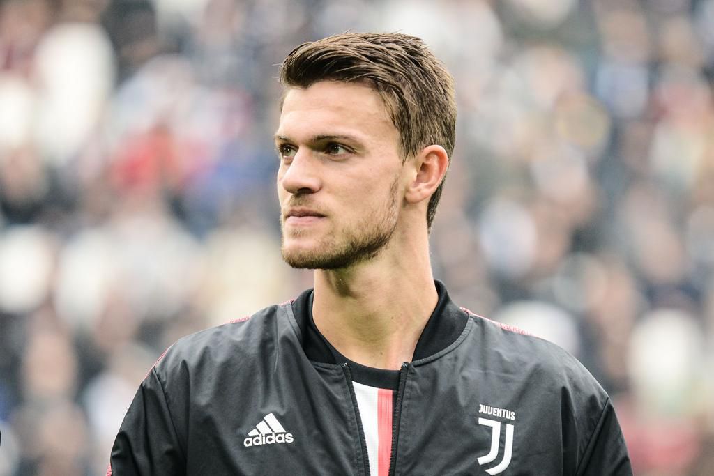 Daniele Rugani of Juventus FC  looks on before the Serie A...