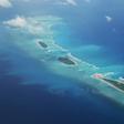 An aerial view of Qilianyu islands in the Paracel chain, which China considers part of Hainan province, as seen in August 2018