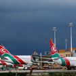 A Kenya Airways plane at JKIA.