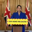 SOUNDBITE British Home Secretary Priti Patel announces another 917 deaths in hospital due to coronavirus, bringing the country's total toll close to 10,000.