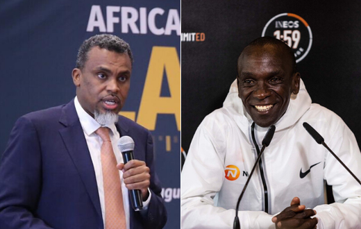 DPP Noordin Haji and INEOS 1:59 record holder Eliud Kipchoge. Africa Report has ranked the two among top 50 African disruptors