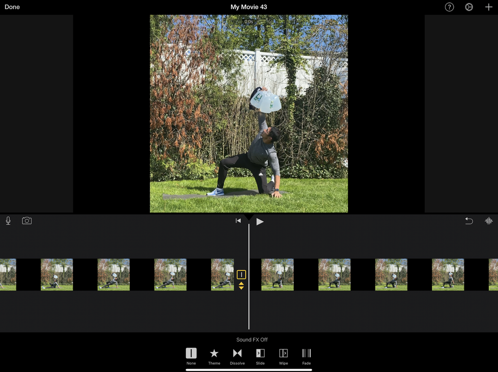 ebenezer samuel using transitions for video editing