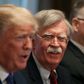 John Bolton, then national security advisor, listens to US President Donald Trump in an April 2018 meeting in the Cabinet Room