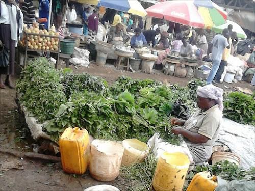 File image of a vegetable market in Kenya