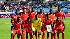 Burundi pose before an Africa Cup of Nations group match against Madagascar in Egypt last June
