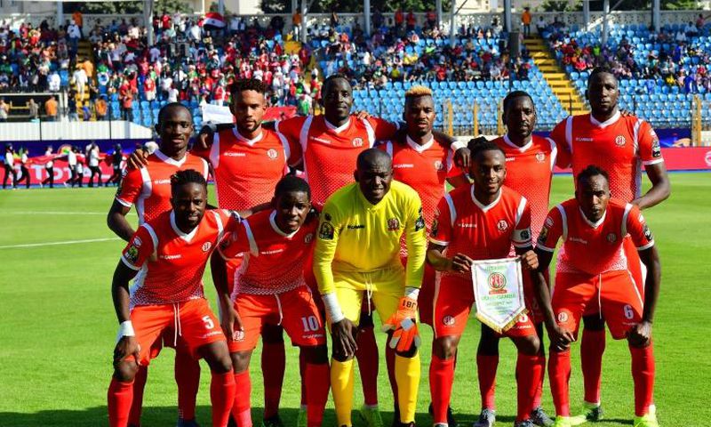 Burundi pose before an Africa Cup of Nations group match against Madagascar in Egypt last June