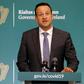 The changes coming into effect after the weekend will see staff return to outdoor workplaces and the reopening of some shops, sports facilities and public amenities; pictured is Prime Minister Leo Varadkar on April 10, 2020