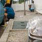 A coffin wrapped in plastic is seen outside a hospital in Guayaquil on April 1