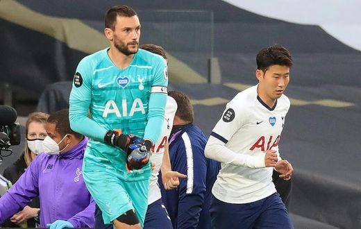 Tottenham captain Hugo Lloris and team-mate Son Heung-min were involved in an ugly clash