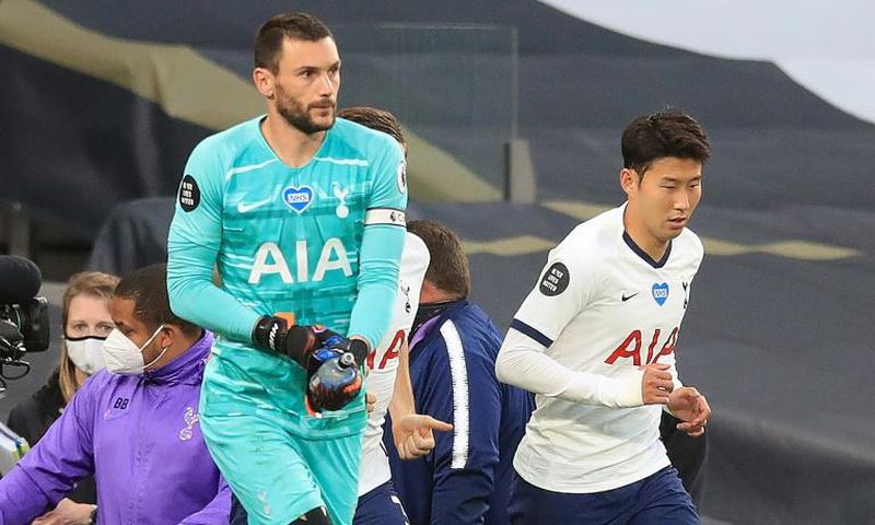 Tottenham captain Hugo Lloris and team-mate Son Heung-min were involved in an ugly clash