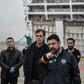 Greece's deputy minister of civil protection Nikos Hardalias (pointing) has a reputation for blunt speaking