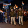 Celebrations outside the gates of Tihar Jail in New Delhi marked the execution of four men convicted of the 2012 gang-rape and murder of a student