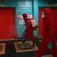 Indonesian fire fighters spray disinfectant at a business center on the last day of the lockdown amid the COVID-19 coronavirus pandemic in Jakarta