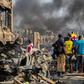 Houses, lorries, cars and motorbikes were torched in the blast