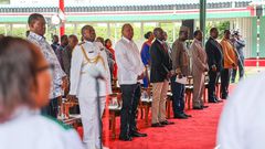 Uhuru, Raila and DP Ruto meet at State House for the National Day of Prayer Coronavirus pandemic