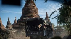A squad of gun-toting police patrol Myanmar's sacred site of Bagan under the cover of night, taking on plunderers snatching relics from temples forsaken by tourists due to coronavirus restrictions