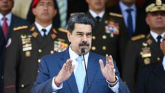 Venezuela's President Nicolas Maduro, in a handout picture released by Venezuela's presidential palace, has been indicted by the United States on "narco-terrorism" charges