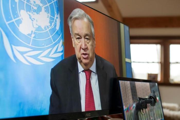 UN chief Antonio Guterres, pictured during a virtual press conference on April 3, 2020, hopes for a COVID-19 vaccine by the end of 2020