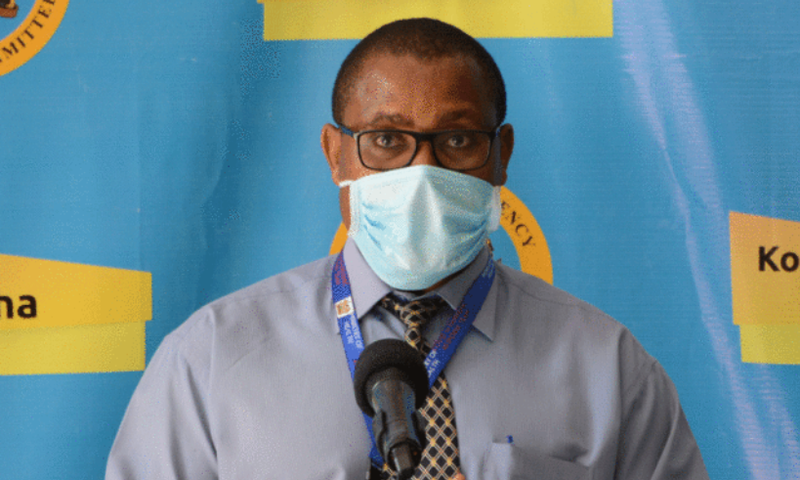 Acting Public Health Director Dr Francis Kuria during a recent Covid-19 daily briefing