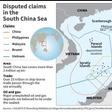 Map showing disputed claims in the South China Sea.