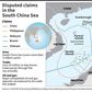 Map showing disputed claims in the South China Sea.