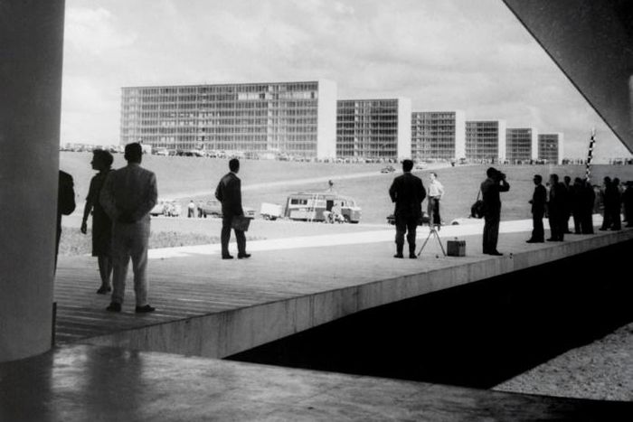 Brasilia, the futuristic city  inaugurated as Brazil's capital on April 21, 1960