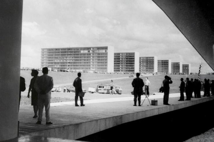 Brasilia, the futuristic city  inaugurated as Brazil's capital on April 21, 1960