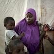 Displaced women are seen in a courtyard of Sevare where they found shelter after fleeing their village of Guerri in central Mali