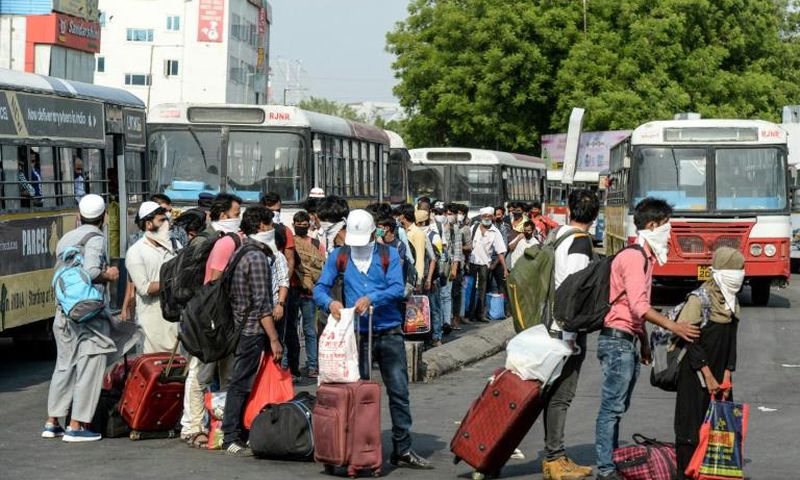 Millions of workers have been stranded in India's densely populated cities