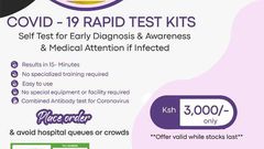 Poster advertising test for covid-19