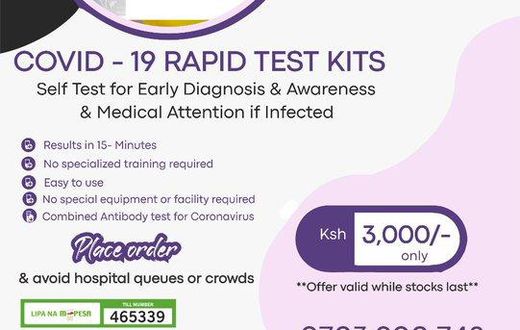 Poster advertising test for covid-19