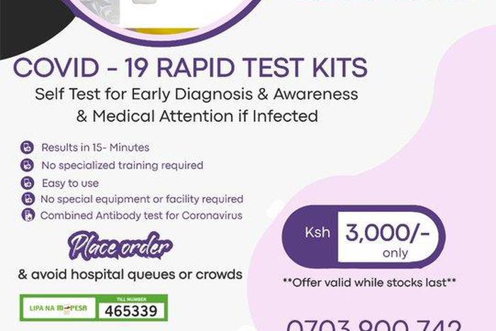 Poster advertising test for covid-19