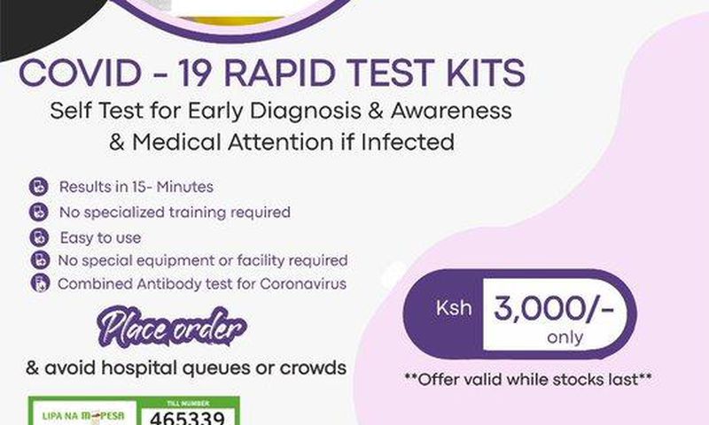 Poster advertising test for covid-19
