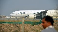 A file photo from 2016 shows a Pakistan International Airlines plane in Islamabad
