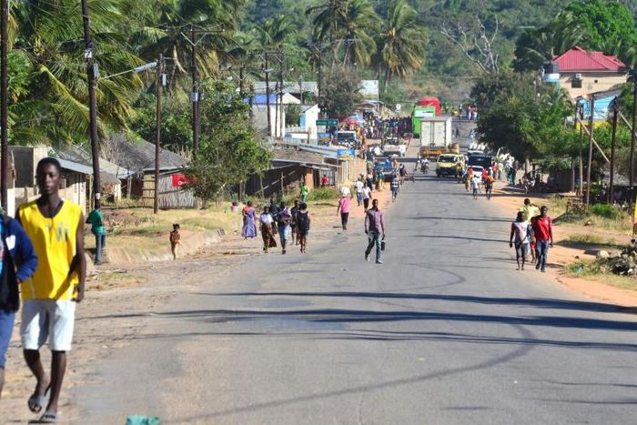 The northern Mozambique town of Macomia, pictured in 2018, suffered a jihadist attack that sent residents fleeing last week