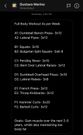gustavo merino's workout, detailed in a screenshot, along with his goals