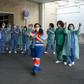 Healthcare workers acknowledged applause as Spaniards thanked them with a clapping tribute Sunday evening