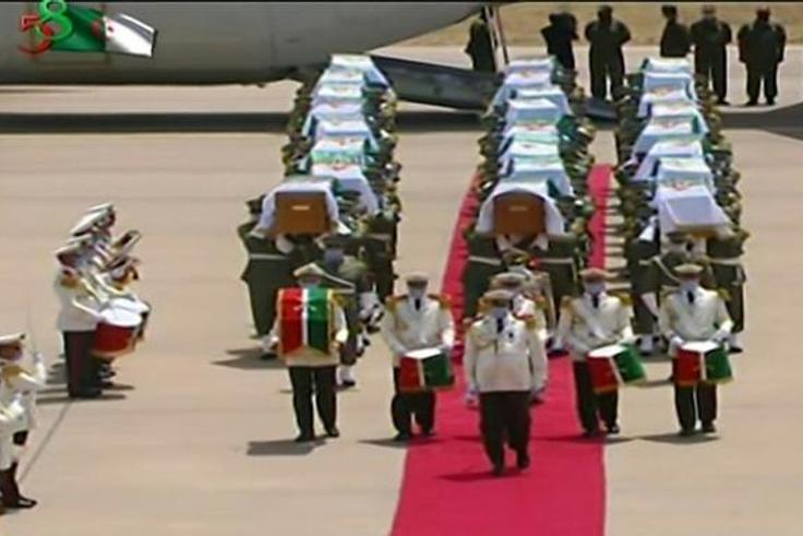 Algeria receives with full honours the skulls of 24 resistance fighters decapitated during French colonial rule that were held in storage in a Paris museum