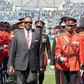 Mutharika at his inauguration last May -- his re-election has been annulled by the Constitutional Court because of voting irregularities
