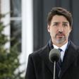 Canadian Prime Minister Justin Trudeau outside his residence in Ottawa announces Can$82 billion in direct aid and deferred taxes to help Canadians and businesses weather the COVID-19 pandemic.