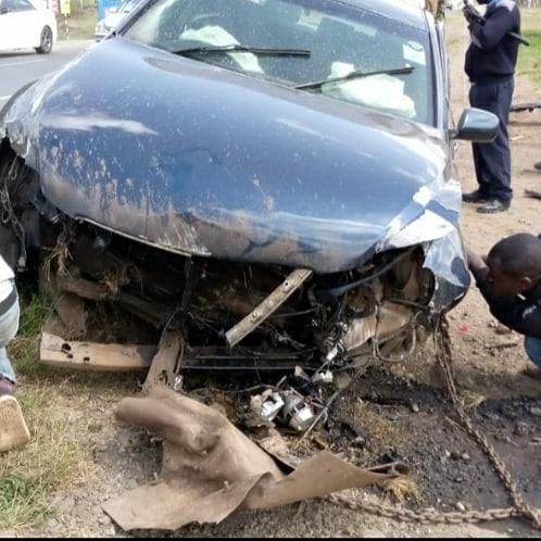 Radio Maisha Presenter Clemmo survives grisly Road accident with Family (Photos)