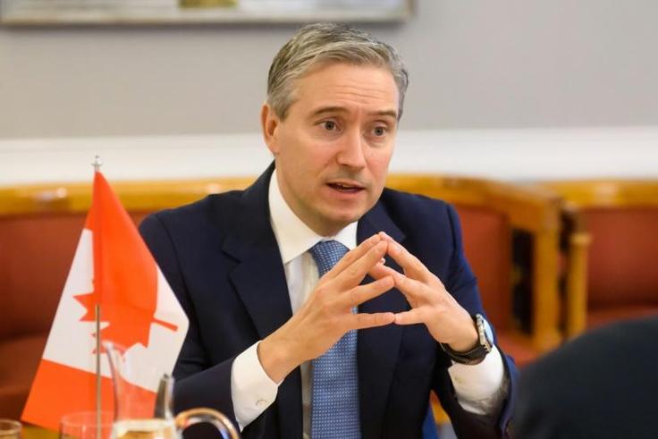 Canadian Minister of Foreign Affairs Francois-Philippe Champagne (pictured March 2020) said NATO needs to "stand united against a common enemy which is invisible and knows no borders"