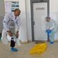 Tunisia's emergency medical care doctors (pictured April 6, 2020) dress in personal protective equipment as a measure of protection against the coronvirus, before heading out to treat a COVID-19 patient in the capital Tunis