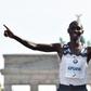 Kipsang, seen here at the Berlin Marathon in 2018, spent the night in jail for breaking Kenya's curfew