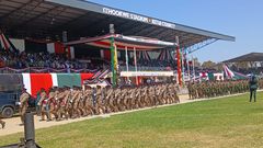 President William Ruto presides over Mashujaa Day celebrations held on October 20, 2025, at the Ithookwe Stadium in Kitui