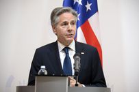 U.S. Secretary of State Antony Blinken is attending a meeting with Minister of Foreign Affairs of Ukraine Dmytro Kuleba in Kyiv, Ukraine, on May 15, 2024.Ukrinform/NurPhoto via Getty Images