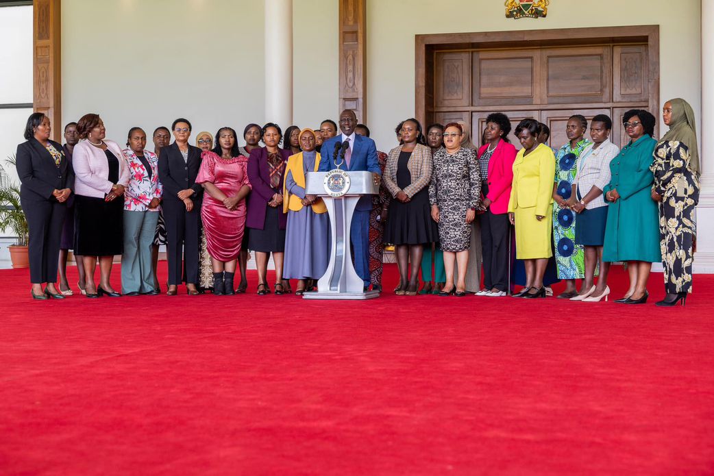 President William Ruto when he hosted women leaders at State House