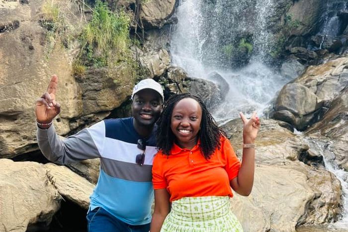 Kevin Kachapin with 1st Daughter Charlene Ruto