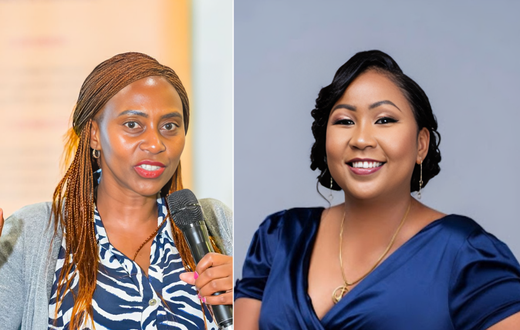 A collage of Health PS Mary Muthoni and Lucy Wambui Ng’ang’a